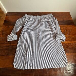 Haute Monde Blue and White Striped Top